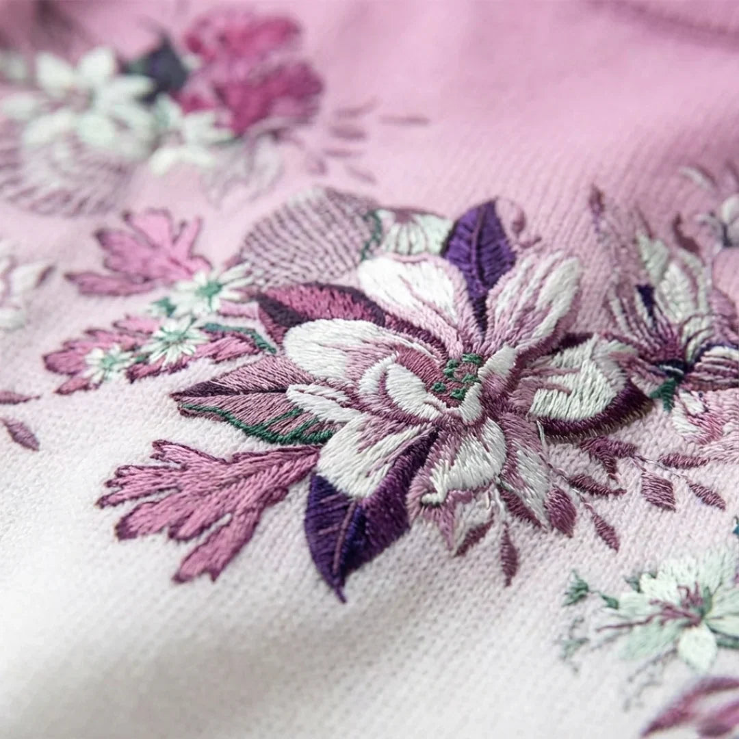 Floraler Rollkragenpullover