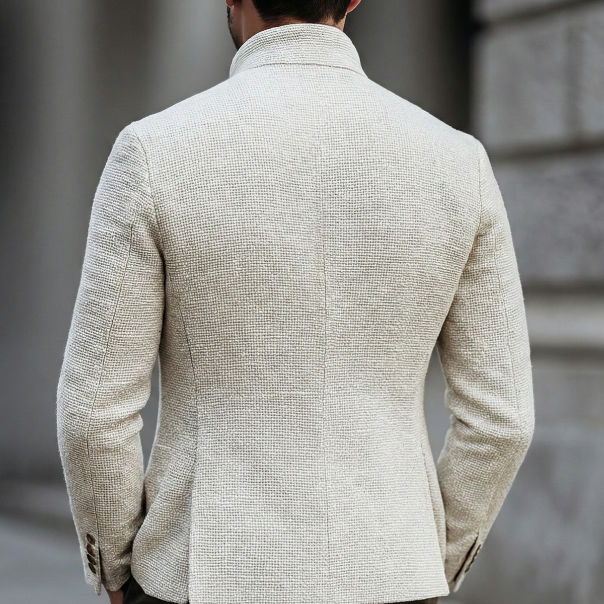 Raffinierte einreihige Strickjacke