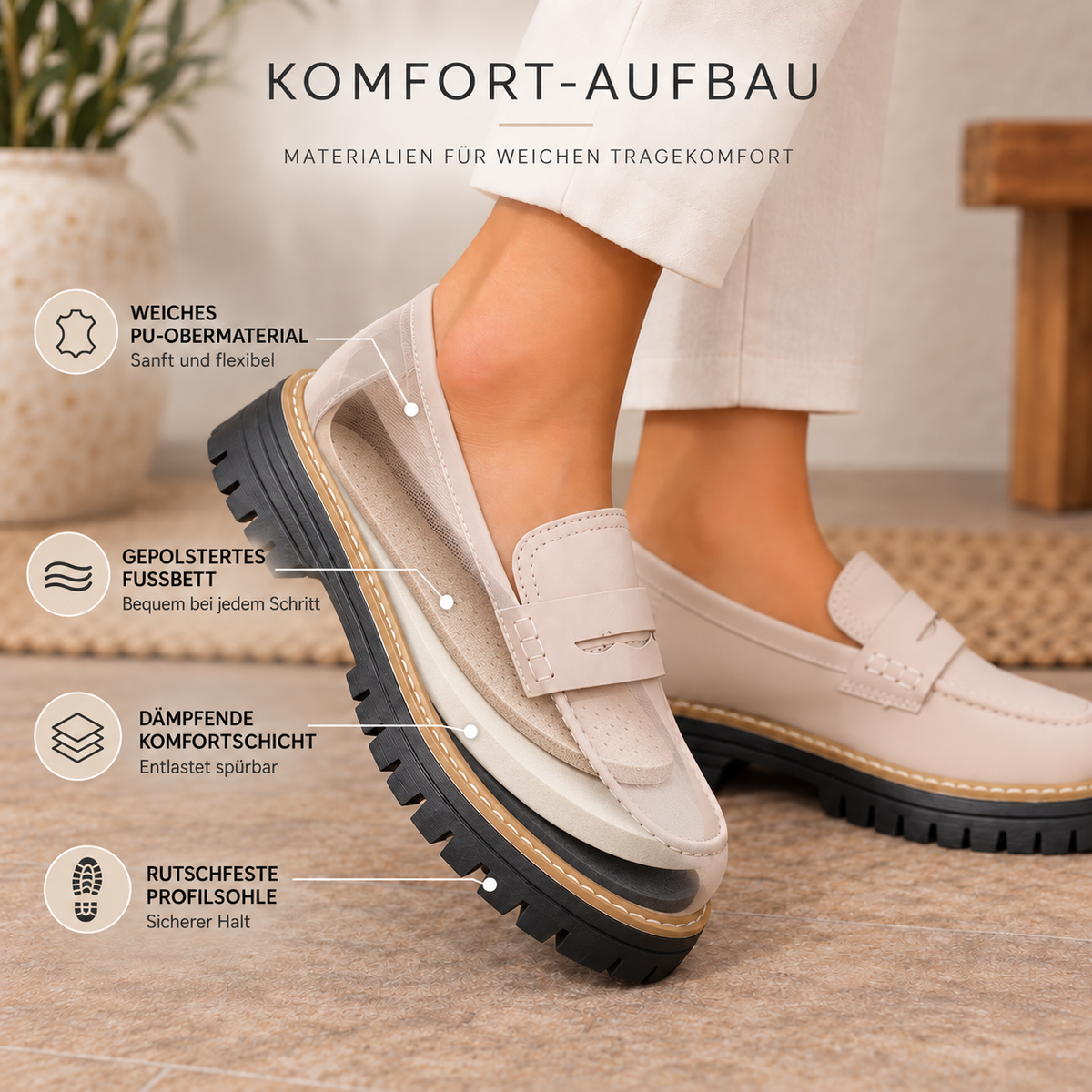 Orthopädische Schuhe für Damen & Herren, rutschfeste Walking Shoes – ErgoStep Slipper