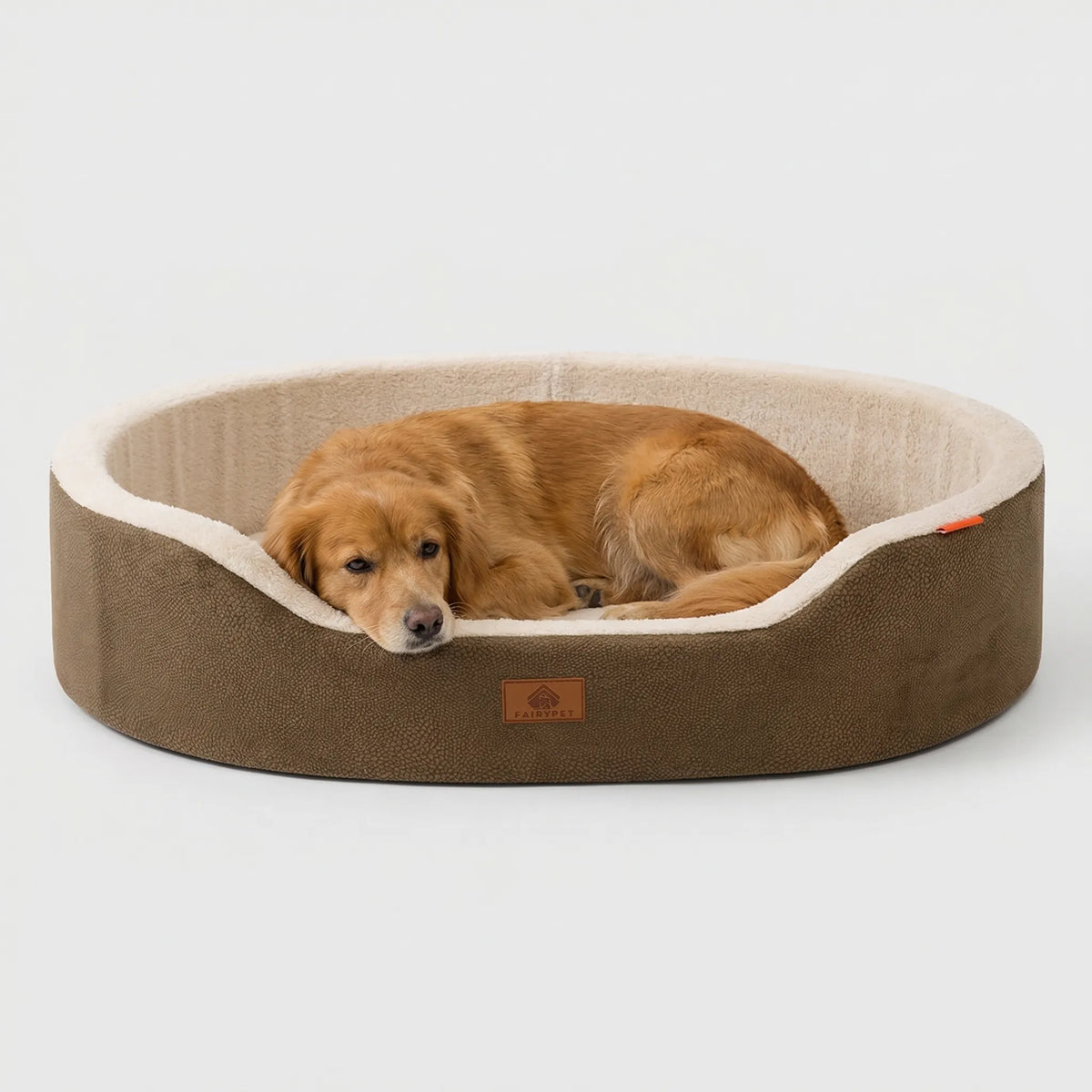 Orthopädisches Hundebett Im Couch-Stil | Warme Plüschoberfläche Für Den Winter