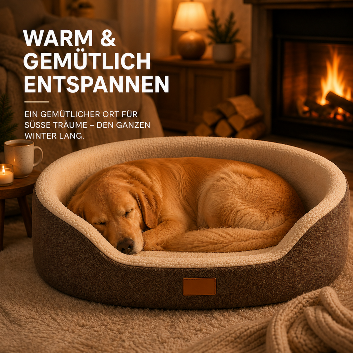 Orthopädisches Hundebett Oval Im Couch-Stil