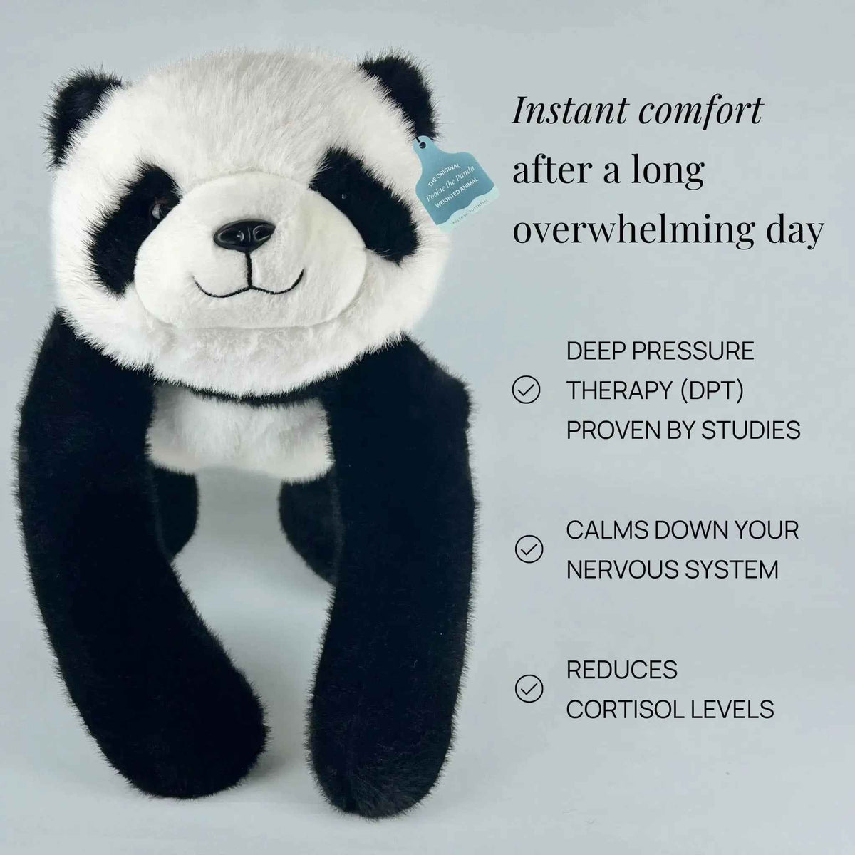 Pookie der Panda gewichtetes Kuscheltier