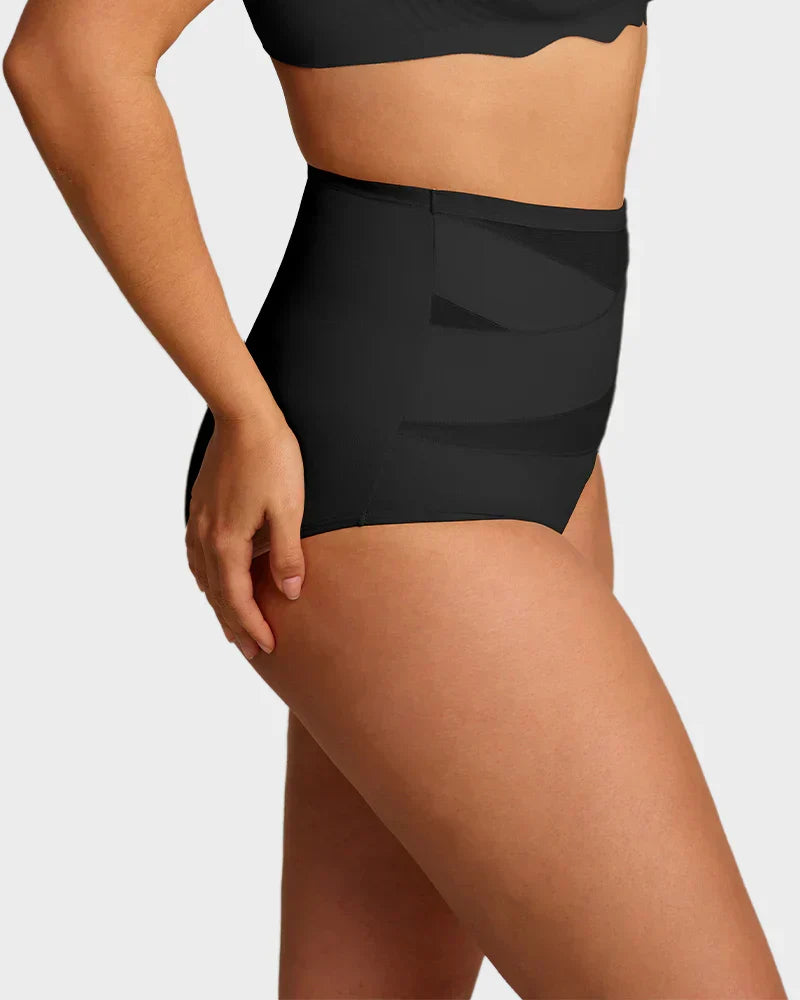Plus-Größe hochtaillierte bauchformende Slips mit Überkreuzung