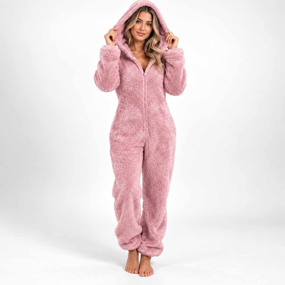 Pyjama Damen Einteiler Fleece für Gemütliche Filmabende – Kuscheliger Onesie