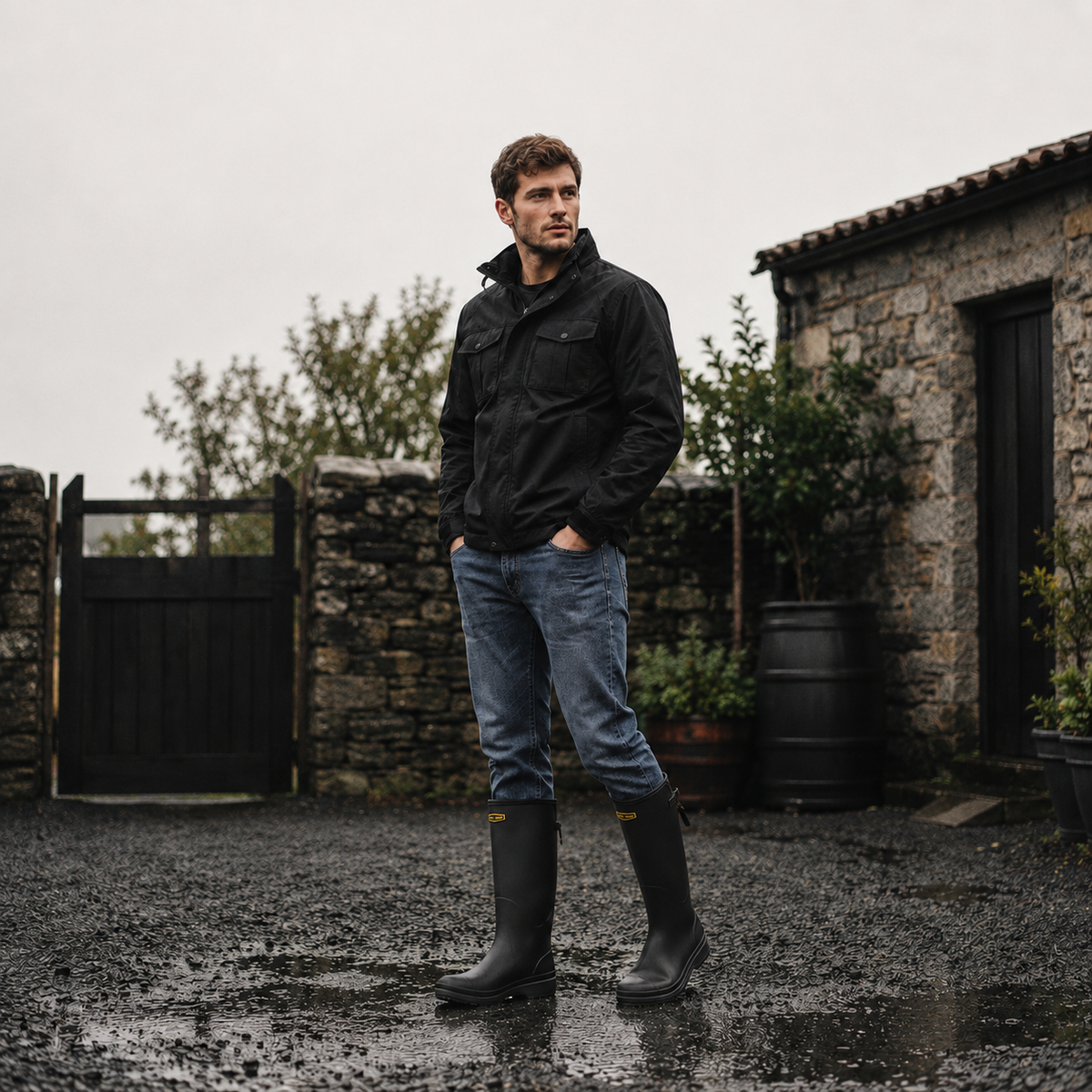 RainVale Hohe Stiefel | Schnelles Hineinschlüpfen