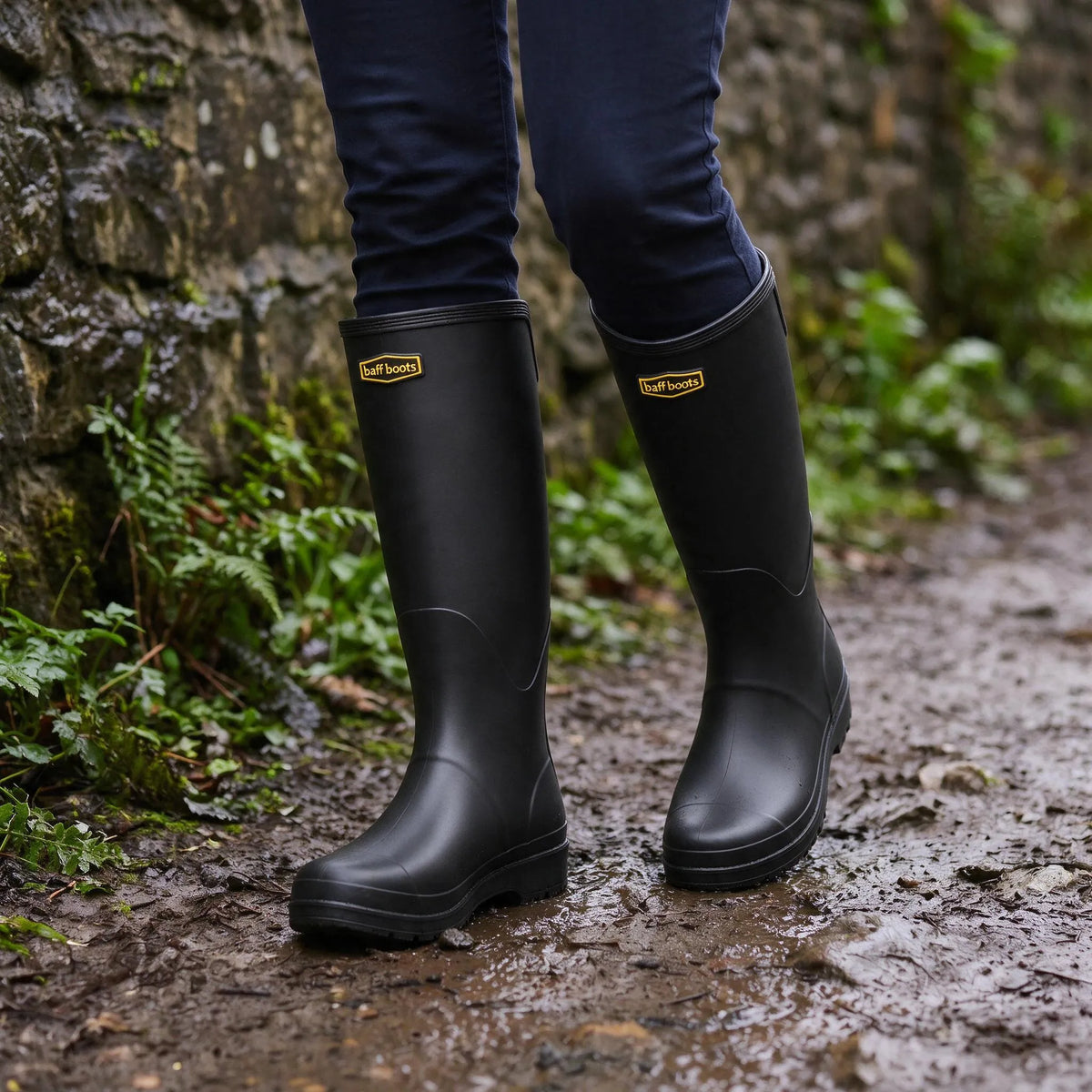 RainVale Hohe Stiefel | Schnelles Hineinschlüpfen