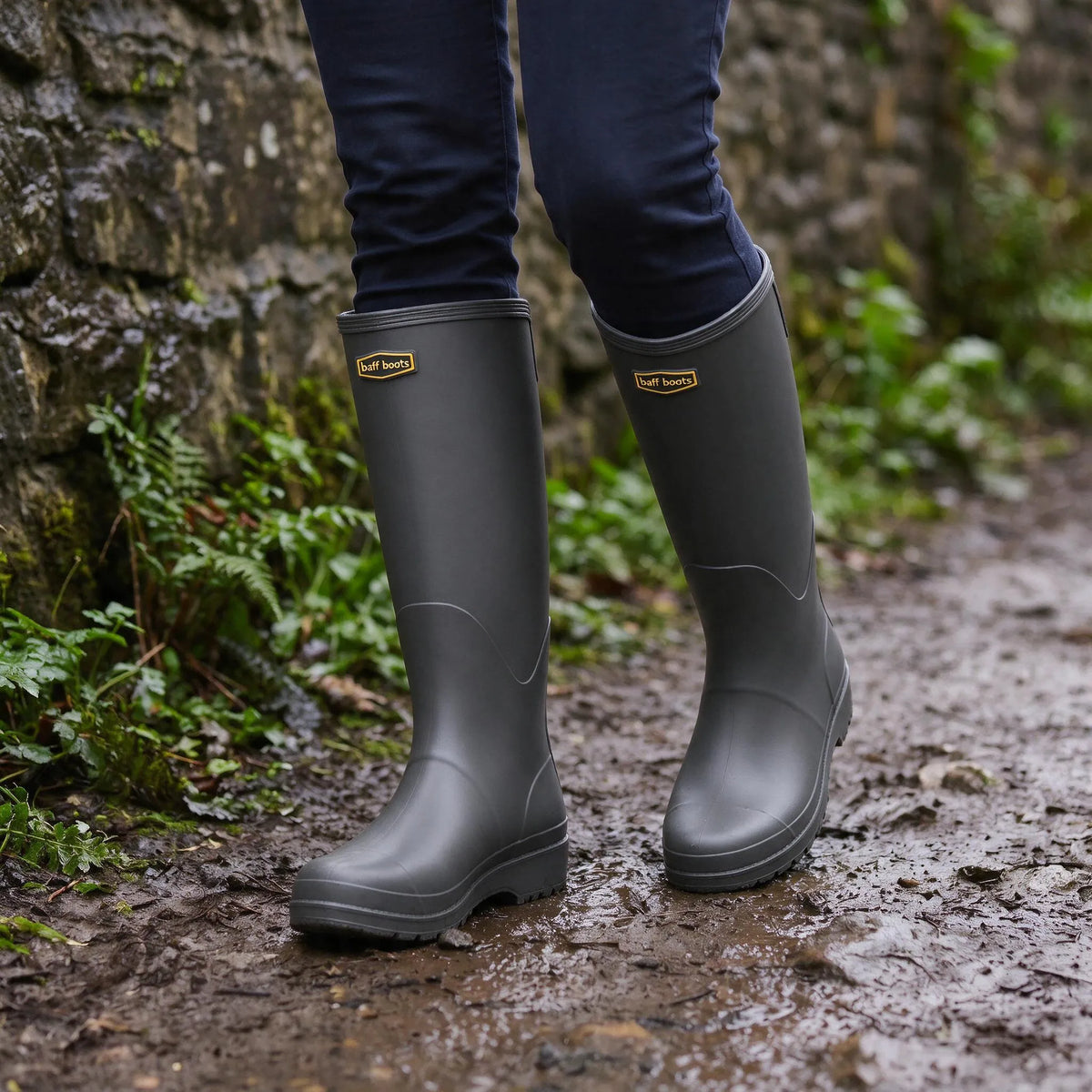 RainVale Hohe Stiefel | Schnelles Hineinschlüpfen