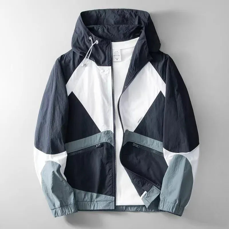 Paneled Windbreaker