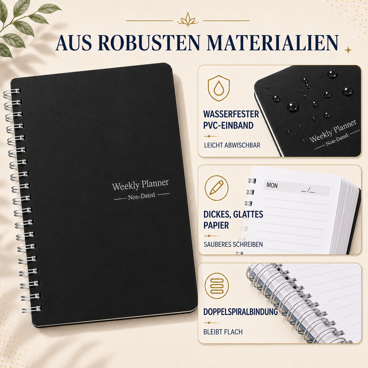 Nordspur | Schedara Spiralgebundener Wochenplaner