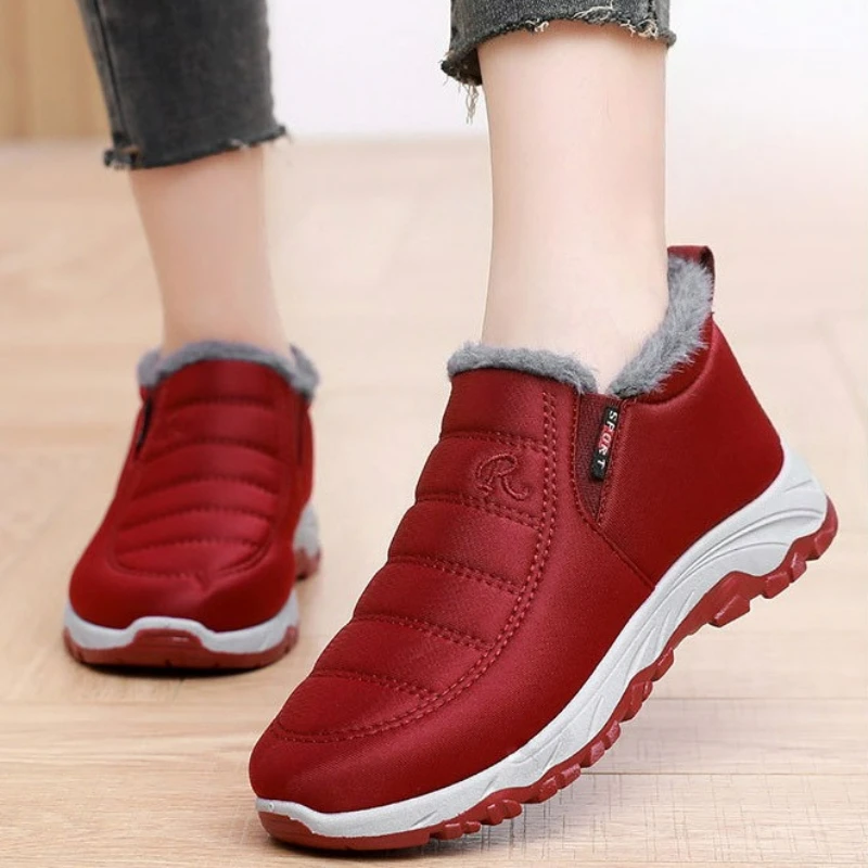 WinterBoots: Männer und Frauen Easy Slip-On Fleece gefütterte Winterstiefel
