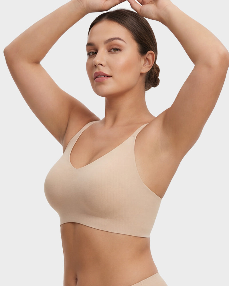 Nahtloses rückenfreies Spitzen-Bralette