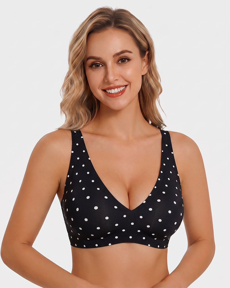 Tief Ausgeschnittener Drahtloser Push-Up-BH
