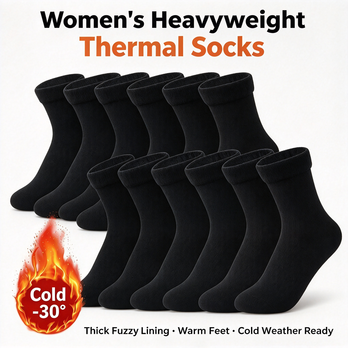 Damen Heavyweight Fuzzy Geschlossene Schnell-Wärmende Unterwäsche Socken