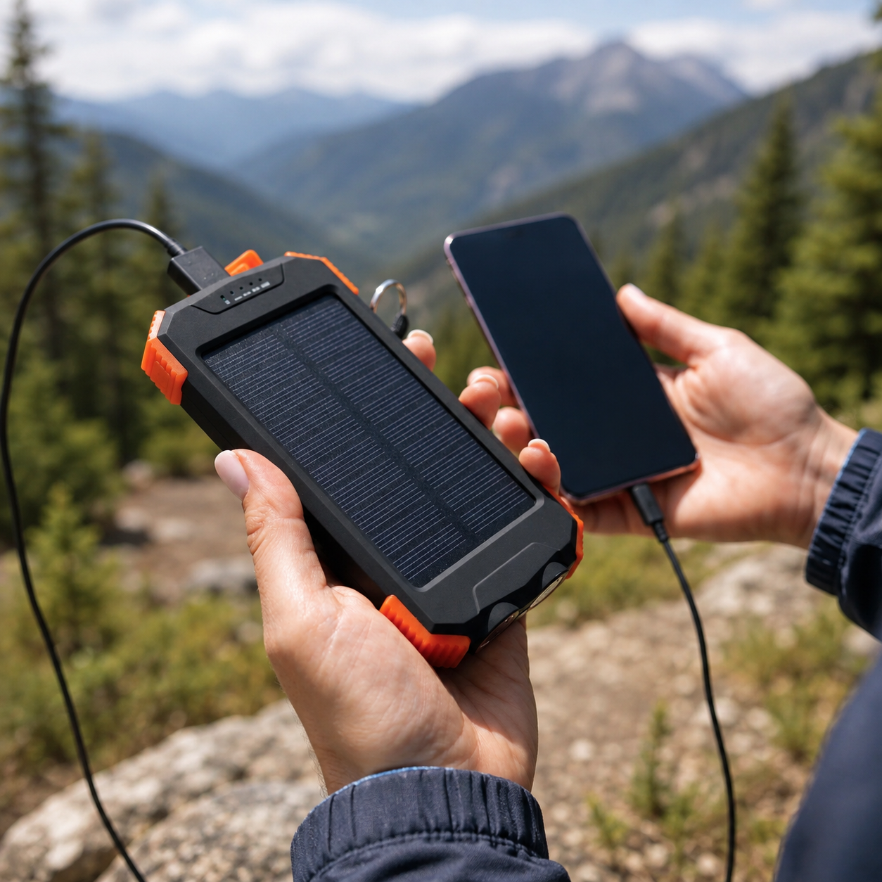 Solar-Powerbank 20000 mAh mit Dual-Ausgang – SolarCore 20K