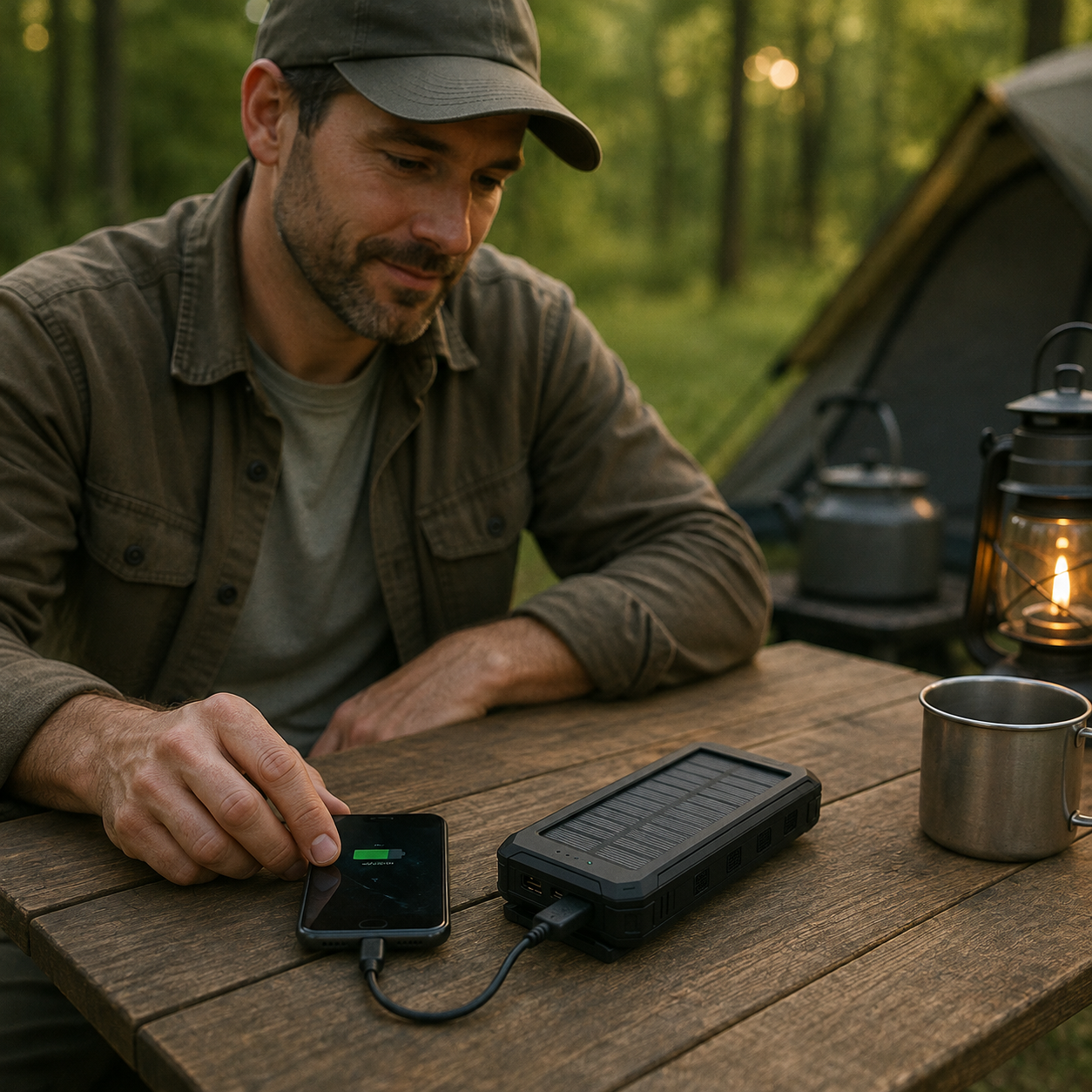 Solar-Powerbank 20000 mAh mit Dual-Ausgang – SolarCore 20K