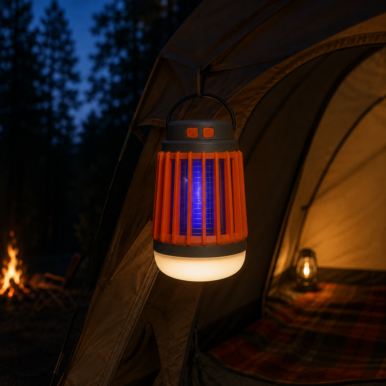 Solar Mückenlampe mit UV & LED Licht – SunZap Nova
