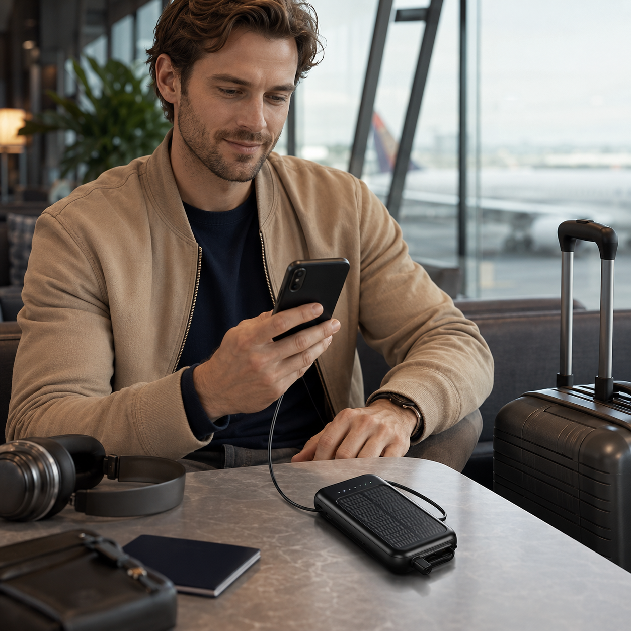 Solar Powerbank 20000mAh mit LED & Kabeln – SunCharge Ultra