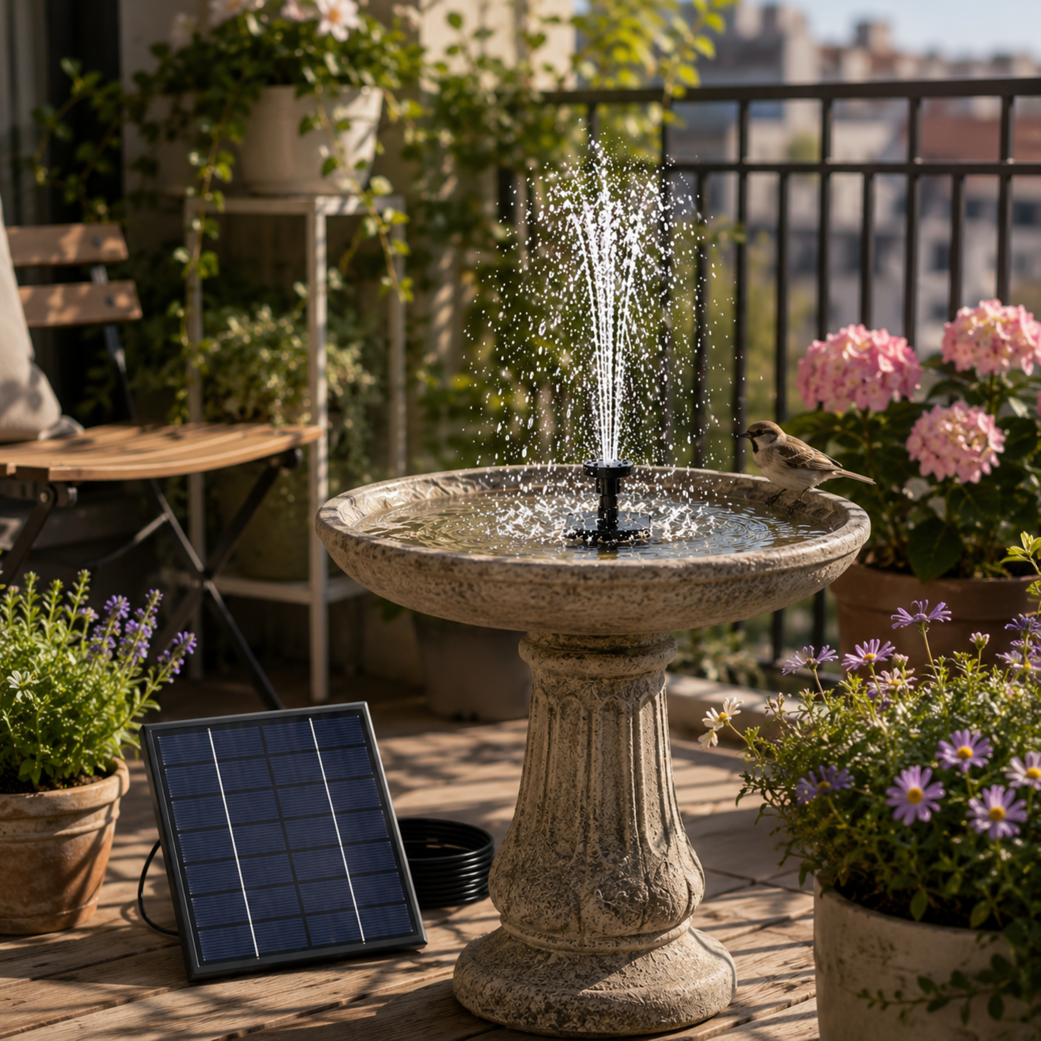 Solar Teichpumpe mit separatem Panel – SunFlow FlexKit