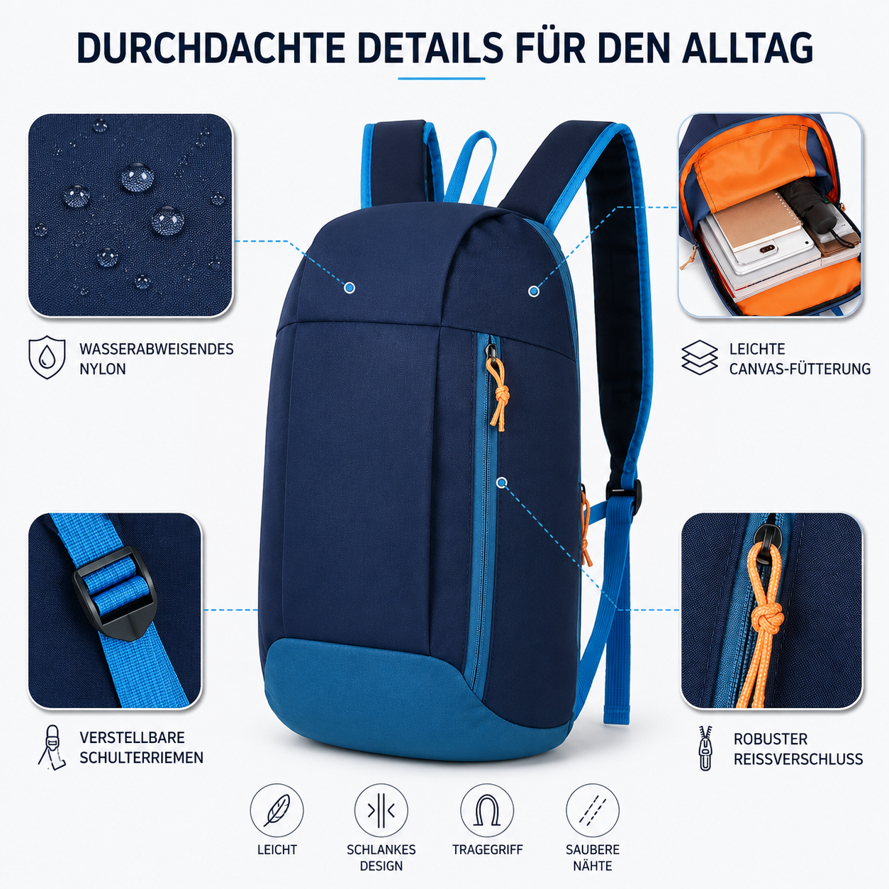 Sport Rucksack Herren – LeichtPack 10L