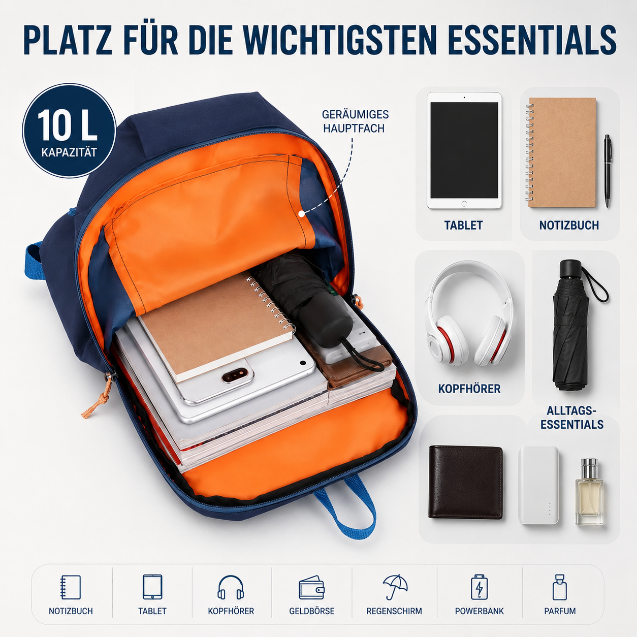 Sport Rucksack Herren – LeichtPack 10L
