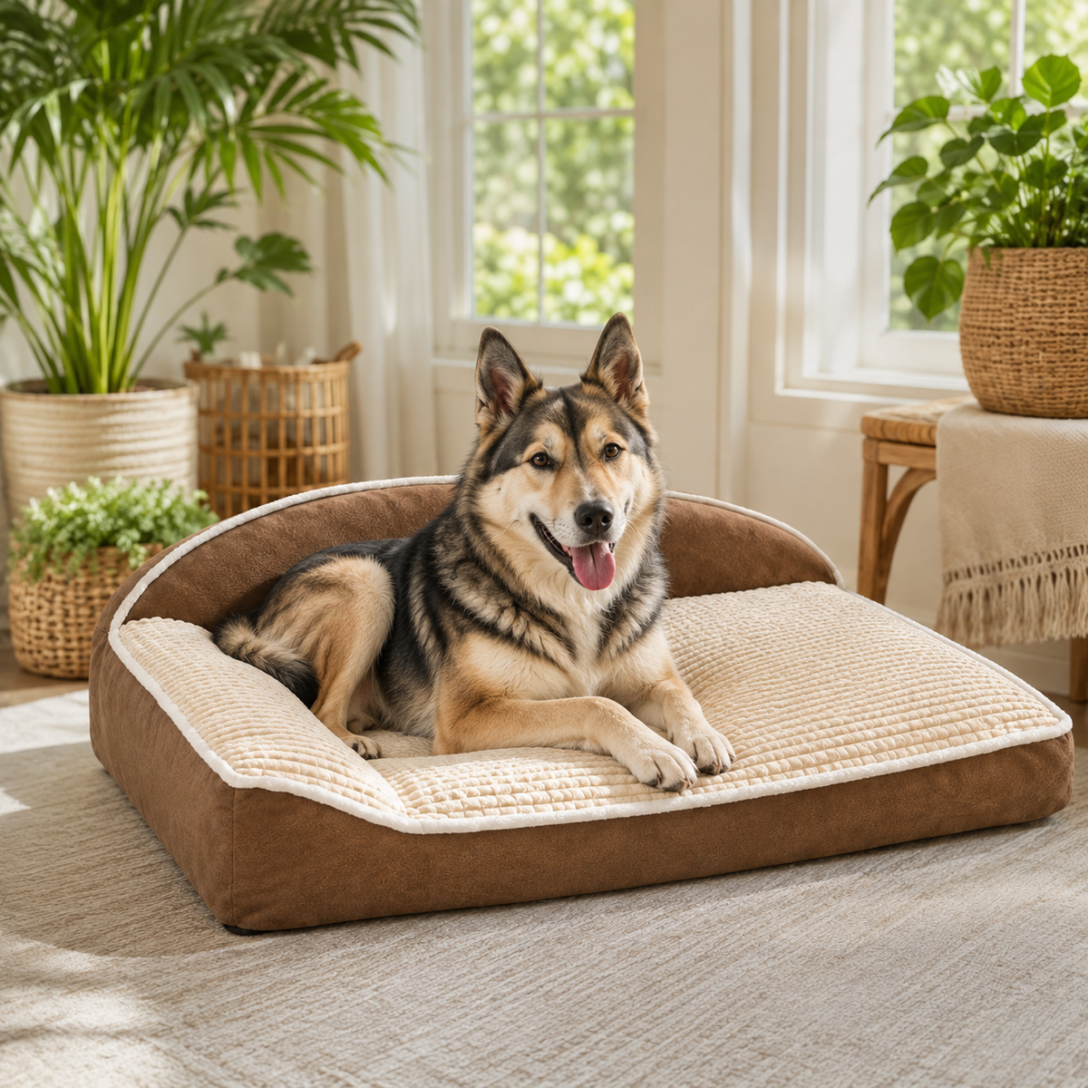 Stilvolles Sofa-Hundebett Für Den Wohnbereich
