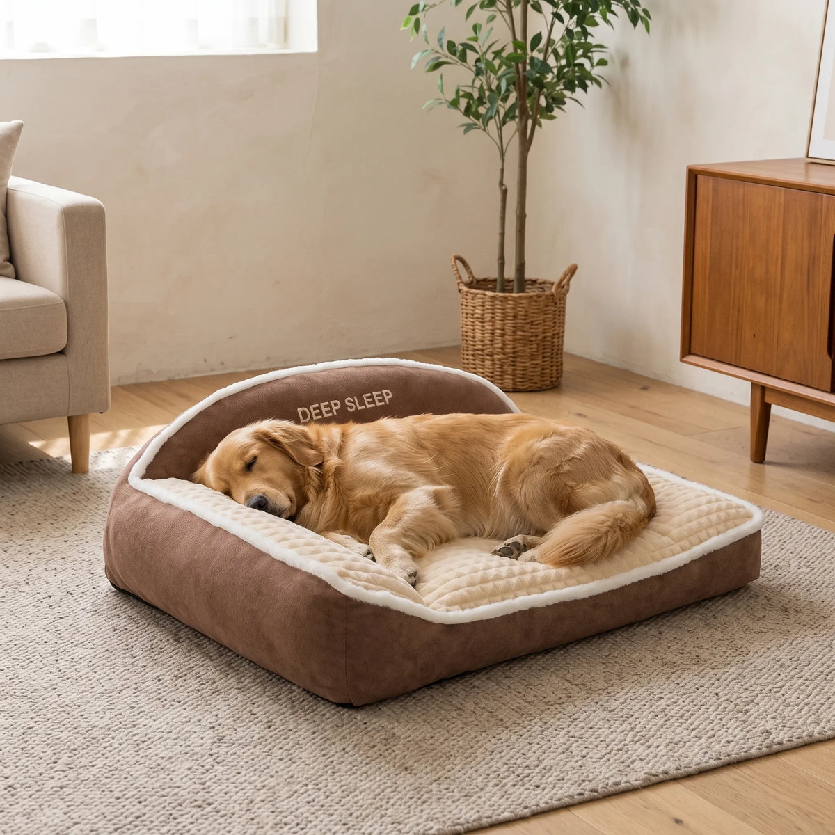 Stilvolles Sofa-Hundebett Für Den Wohnbereich