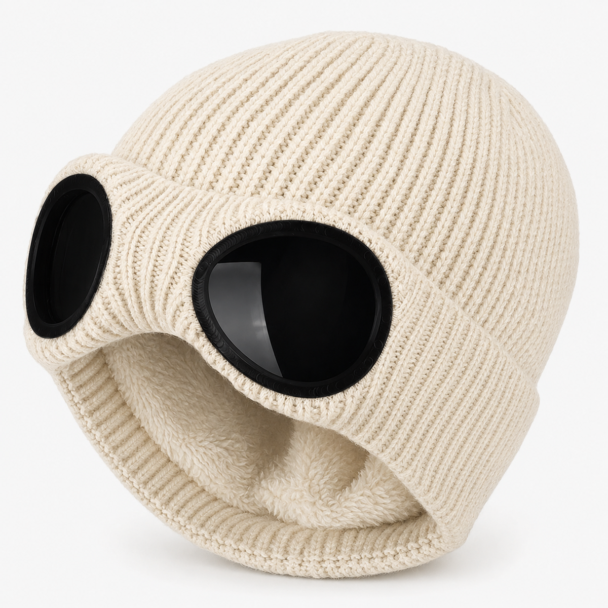 Strickmütze mit integrierter Brille – FrostSicht Unisex