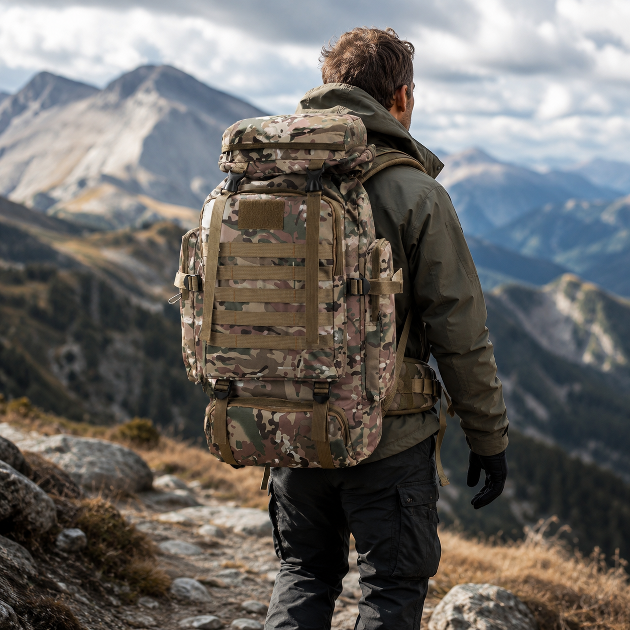 Taktischer Rucksack 80L Wasserabweisend – BergTrail Pro