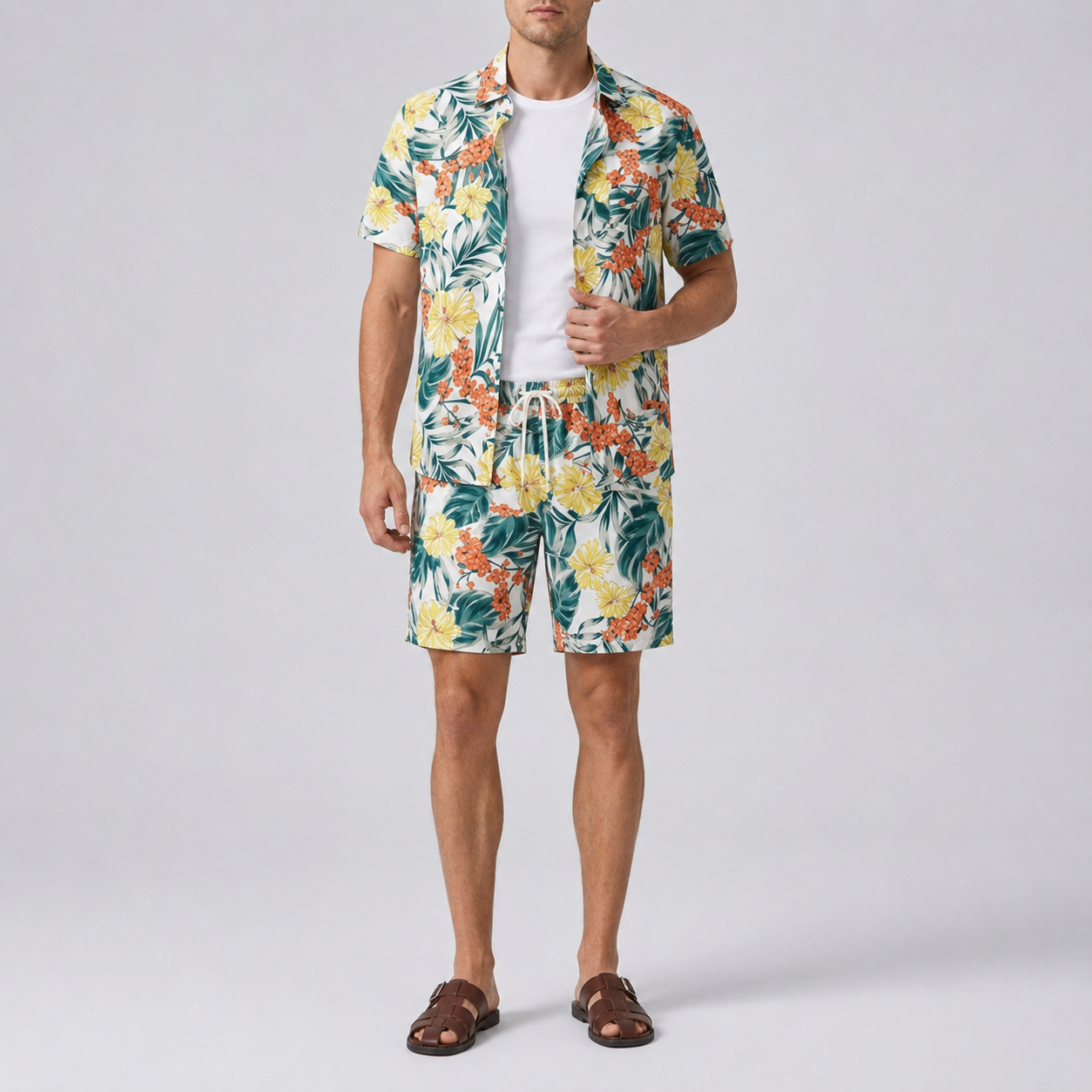 Nordspur | Tropivex Tropisches Print Hemd und Shorts Set