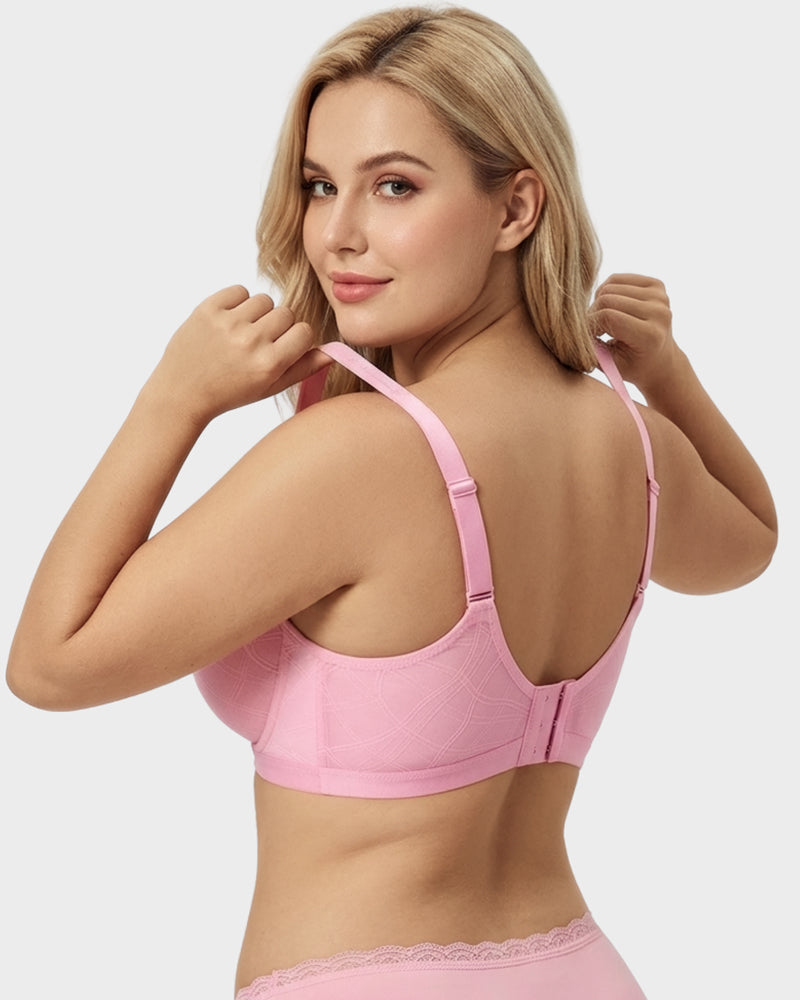 Ultraleichter BH mit vollständiger Abdeckung, Jacquard-Netz und Komfort