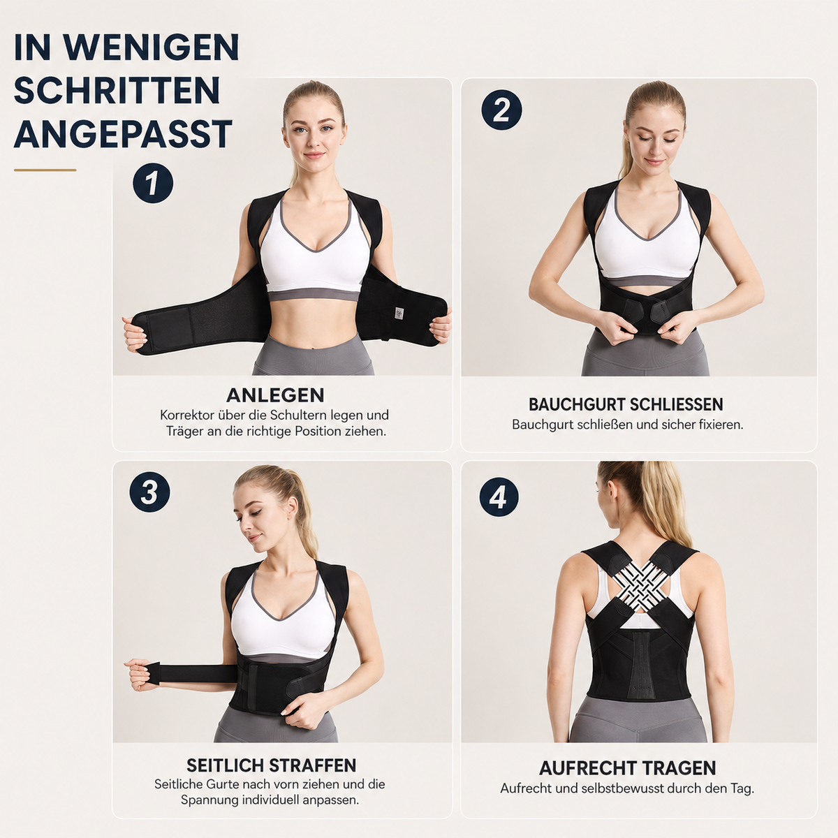 Nordspur | Verstellbare Rückenstütze Ergonomische Haltungskorrektur