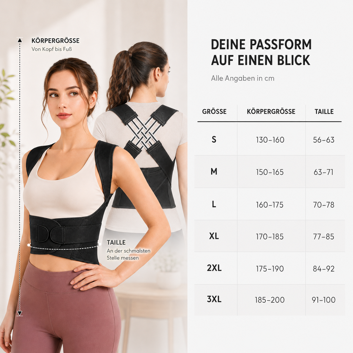 Nordspur | Verstellbare Rückenstütze Ergonomische Haltungskorrektur