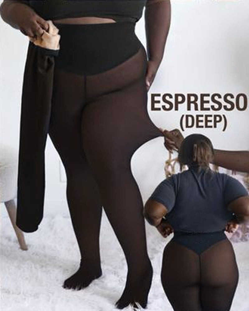 Nahtlose fleeceefütterte Leggings mit hoher Taille