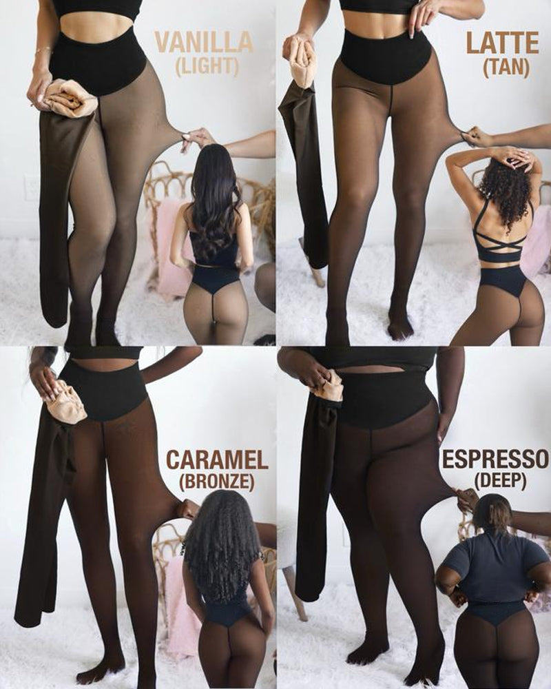 Nahtlose fleeceefütterte Leggings mit hoher Taille