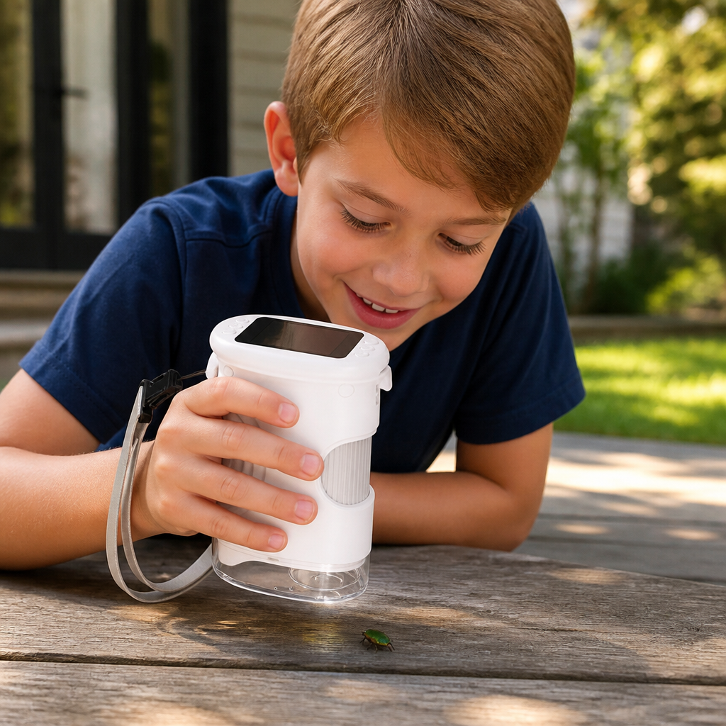 2-in-1 Digitales Mikroskop & Teleskop für Kinder mit Foto- und Videokamera