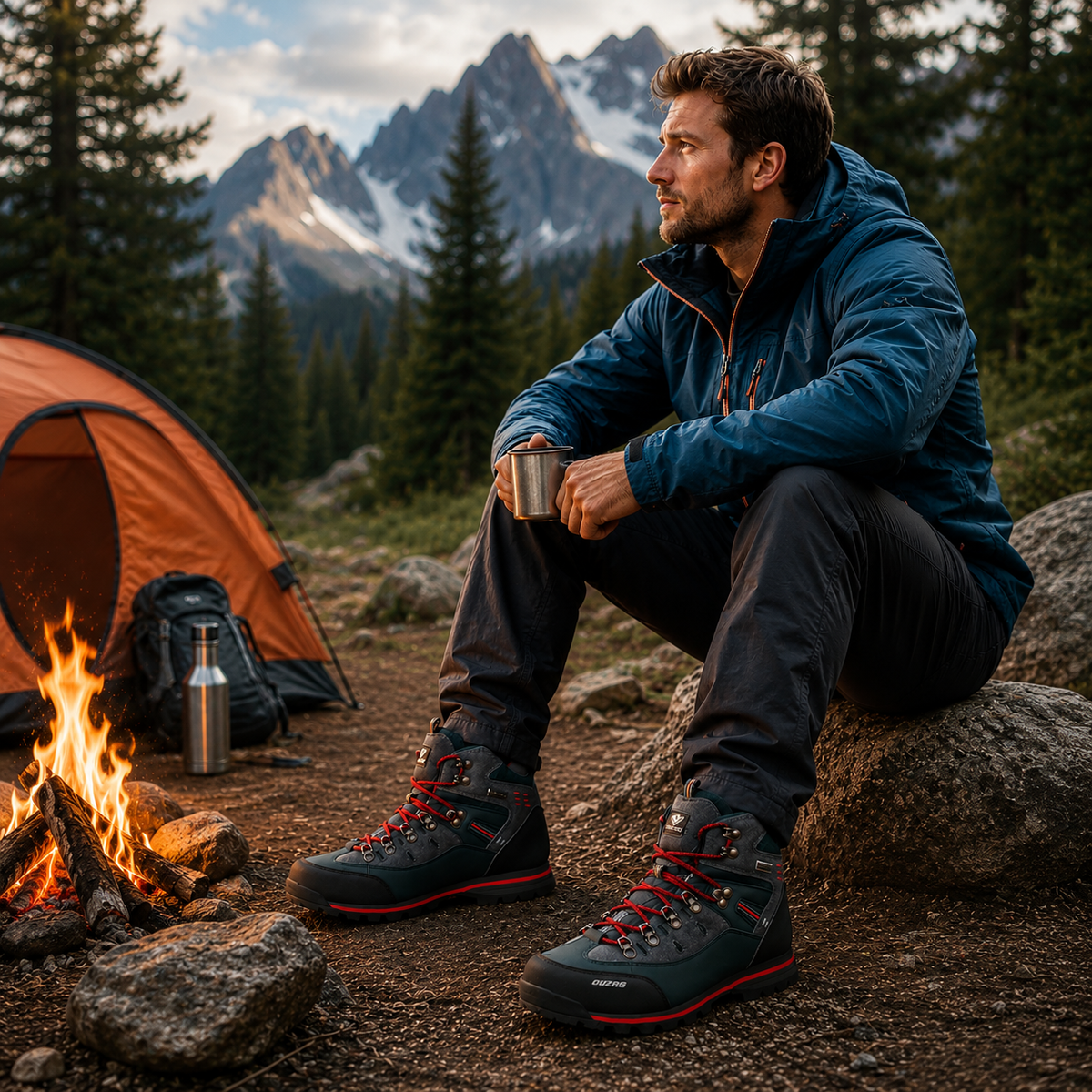 Wanderschuhe Herren für winterliche Outdoor-Abenteuer – Rutschfeste Bergschuhe