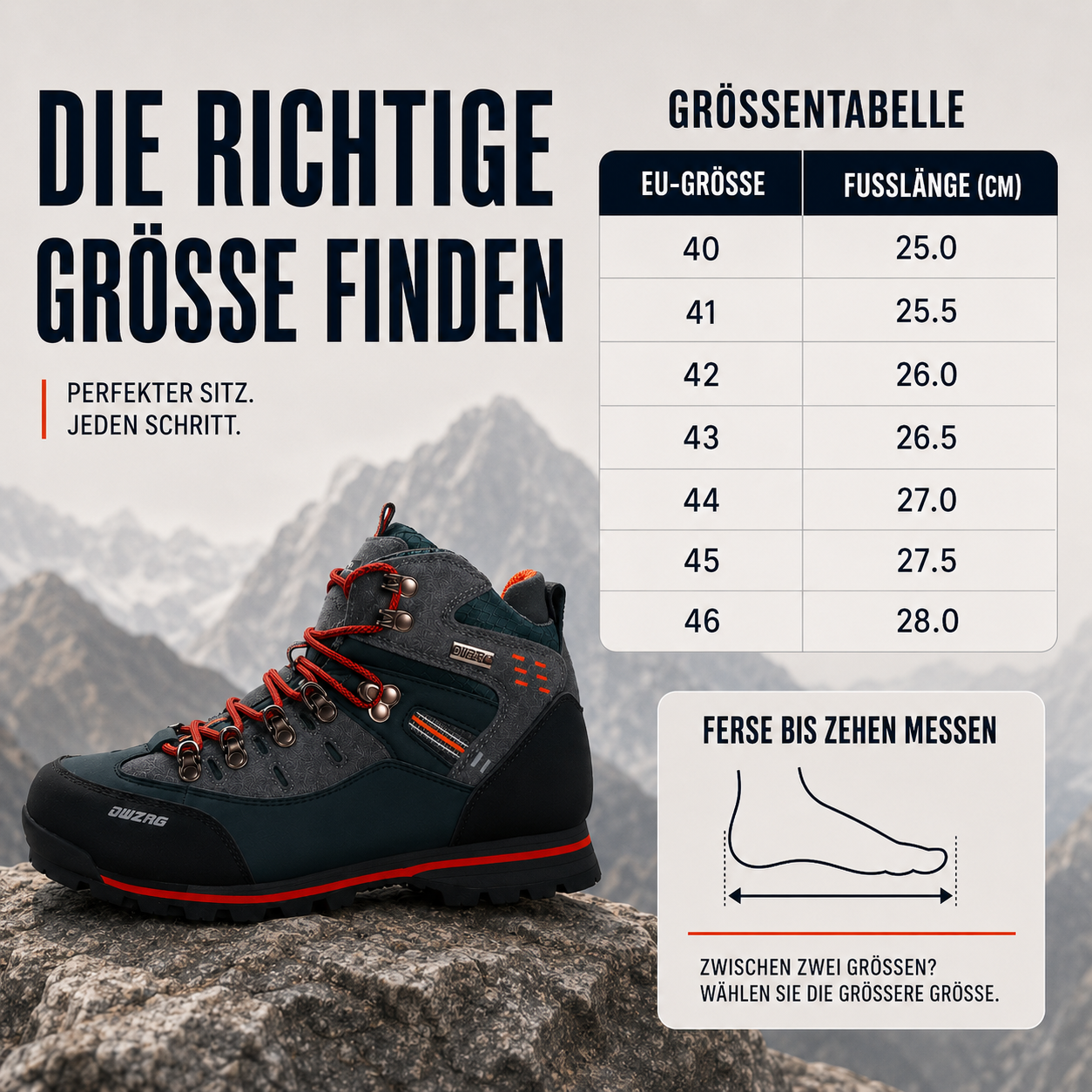 Wanderschuhe Herren wasserdicht und rutschfest – BergStride Bergschuhe