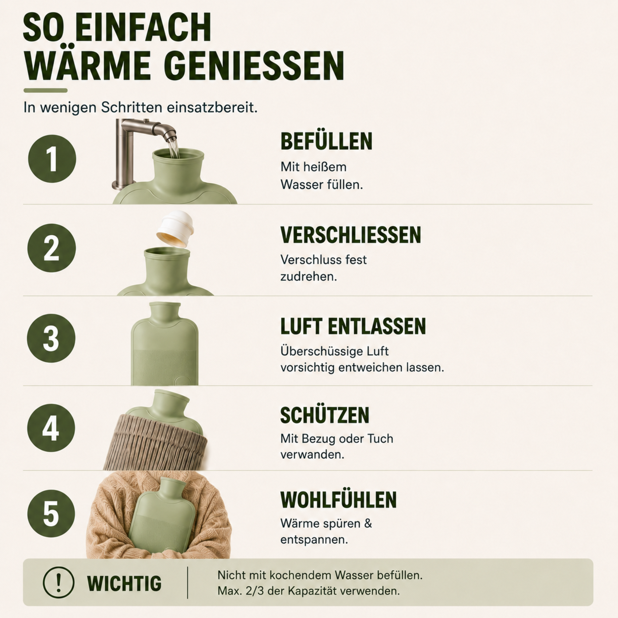 Wärmflasche 2000 ml auslaufsicher – ThermoComfort