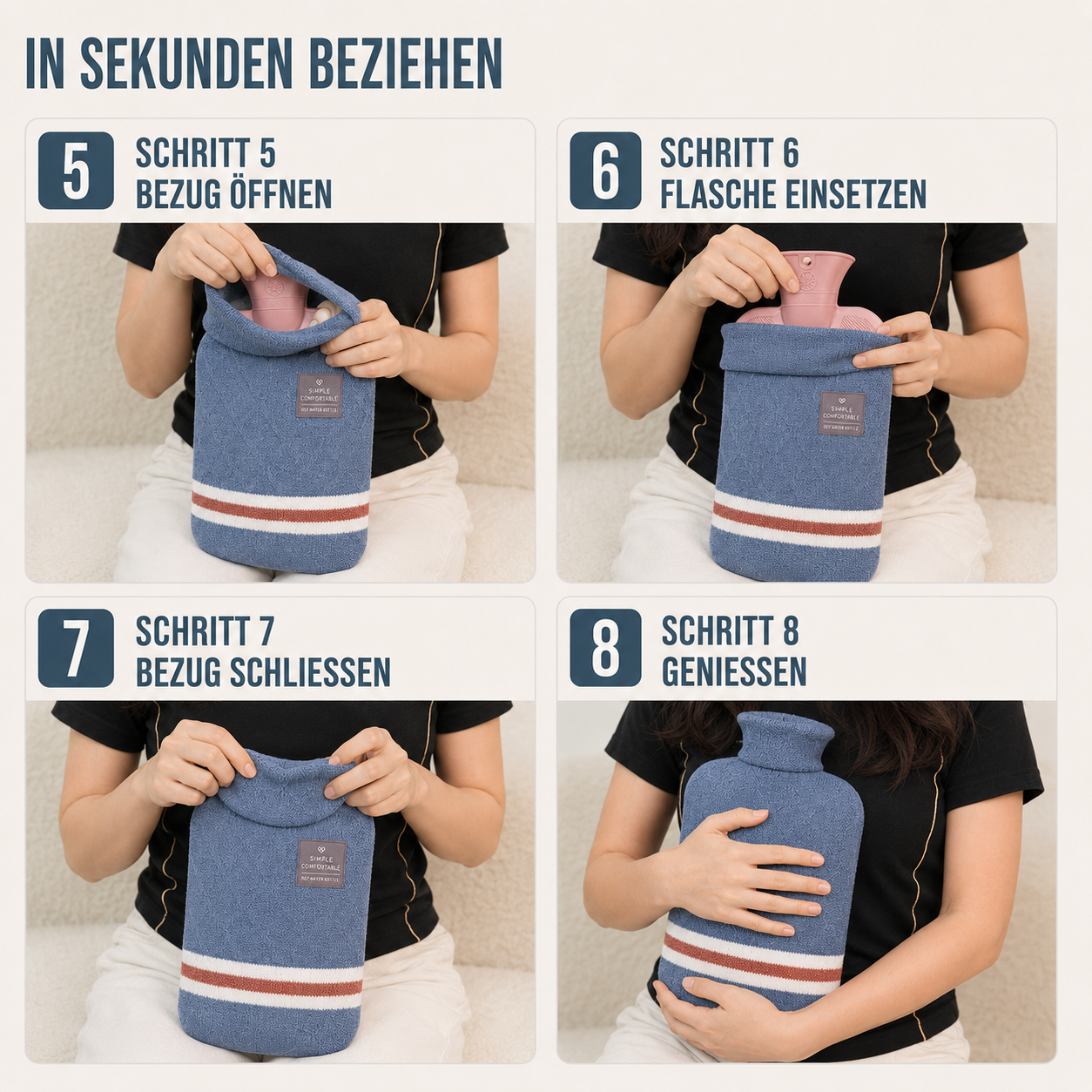Wärmflasche mit Strickbezug – ThermoComfort