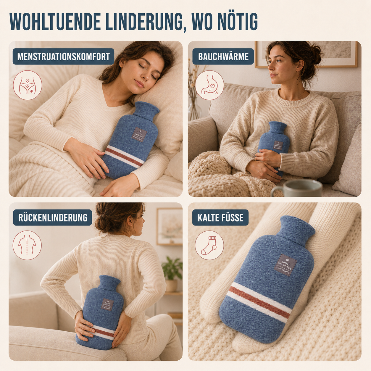Wärmflasche mit Strickbezug – ThermoComfort
