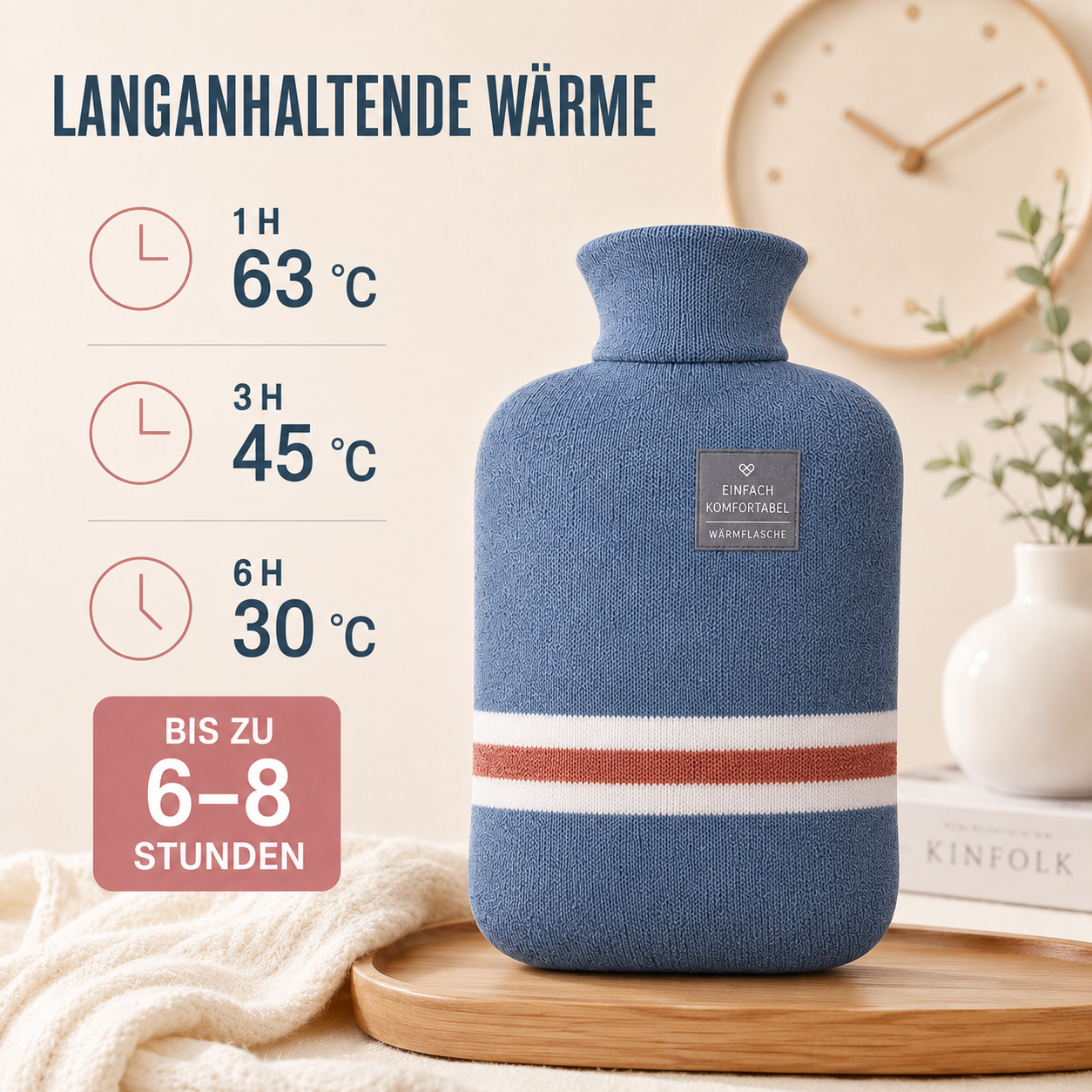 Wärmflasche mit Strickbezug – ThermoComfort
