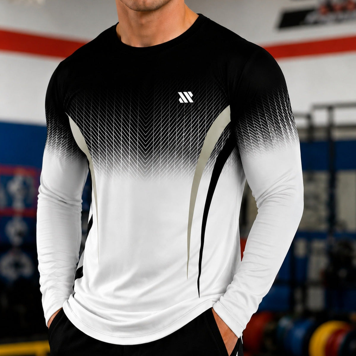 Langarm-Shirt aus Sportgewebe mit UV-Schutz