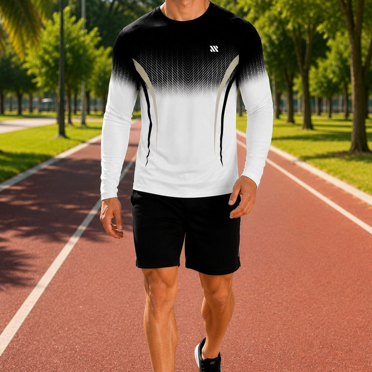 Langarm-Shirt aus Sportgewebe mit UV-Schutz