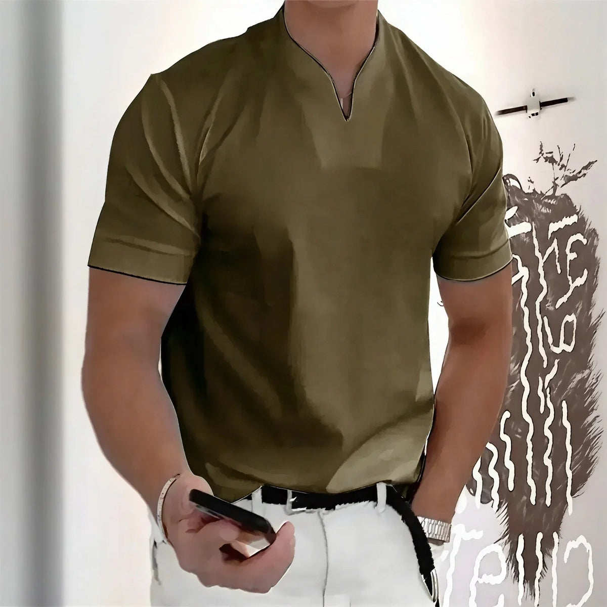 Slim-Fit T-Shirt mit minimalistischem Design