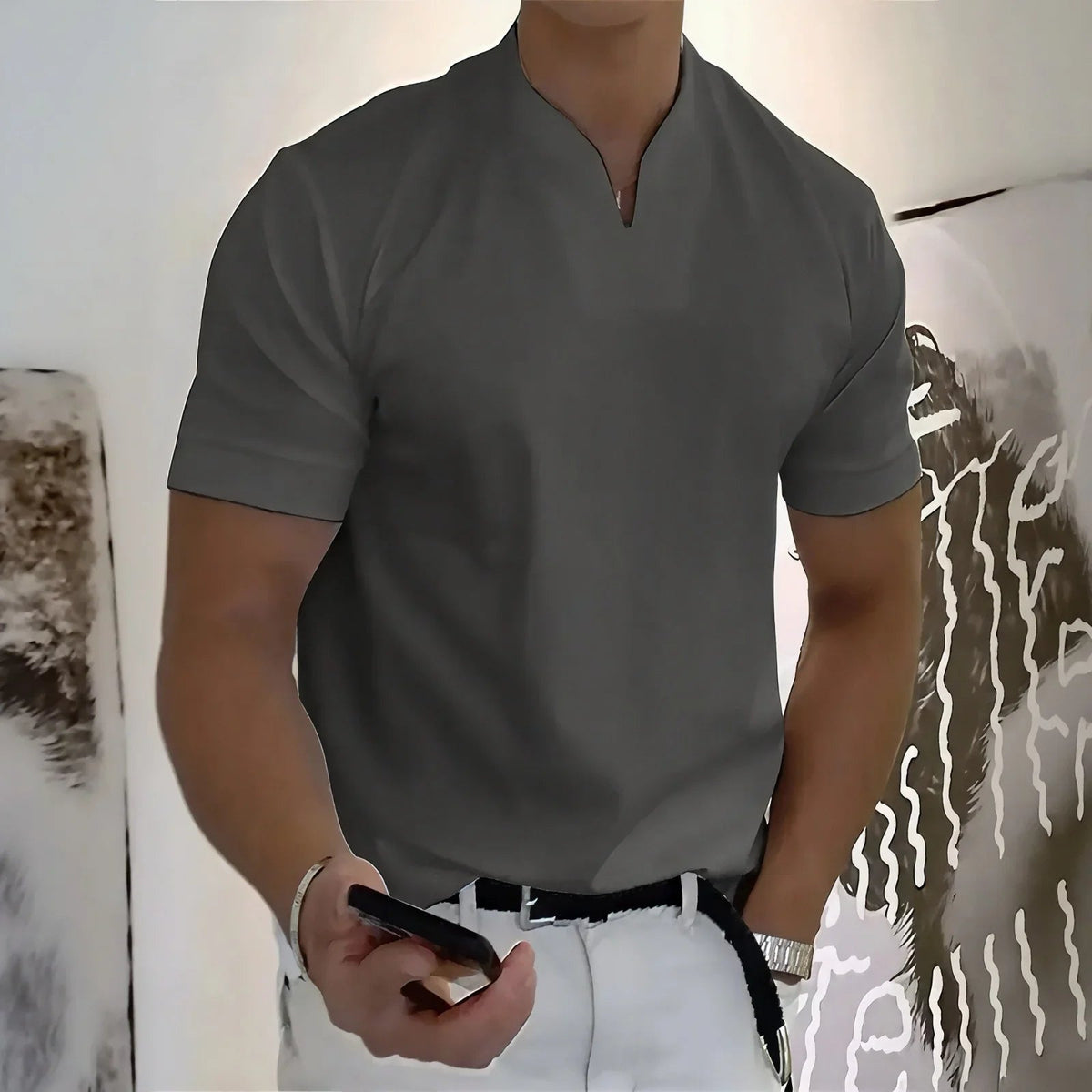 Slim-Fit T-Shirt mit minimalistischem Design
