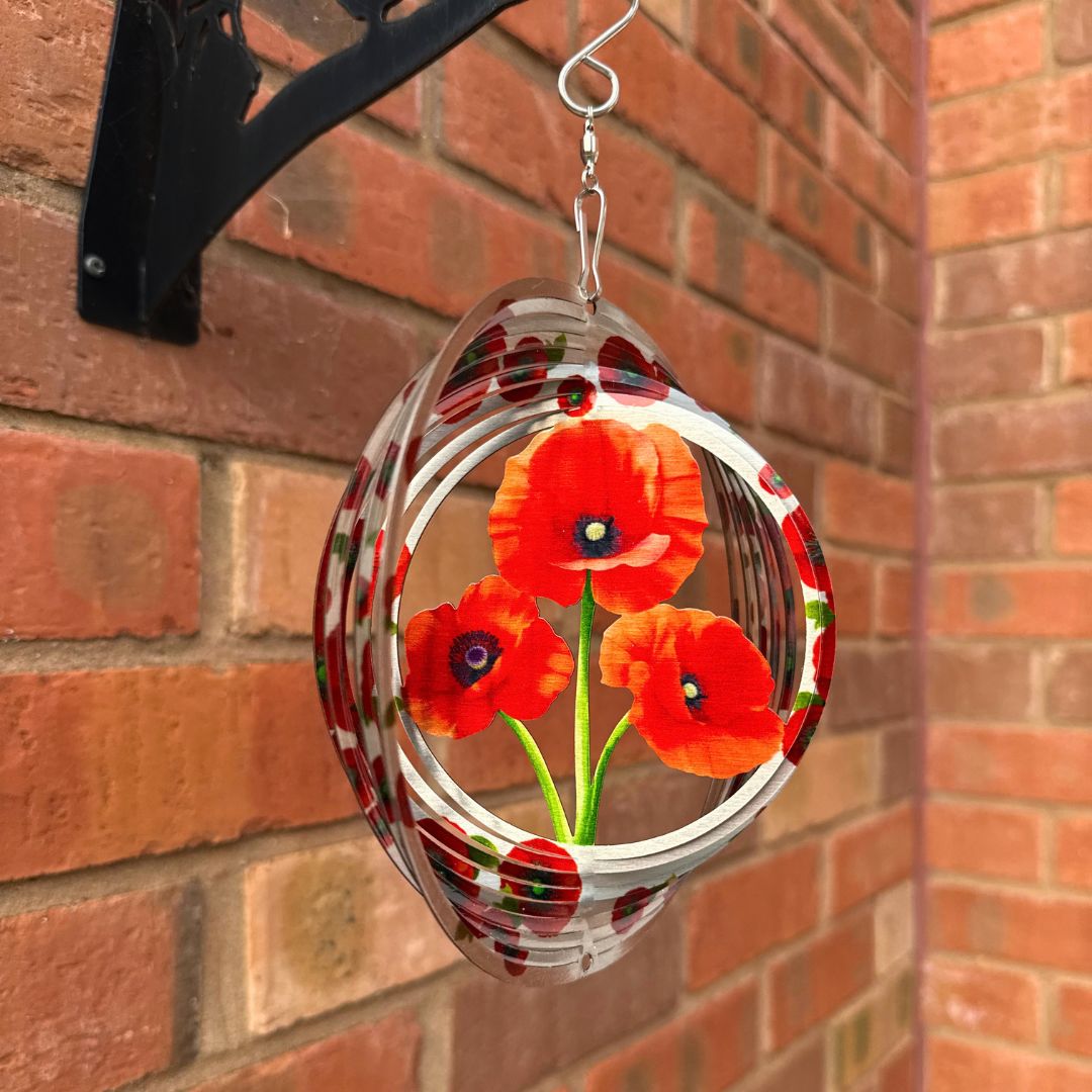 Mohn-Windspinner (klein oder groß)