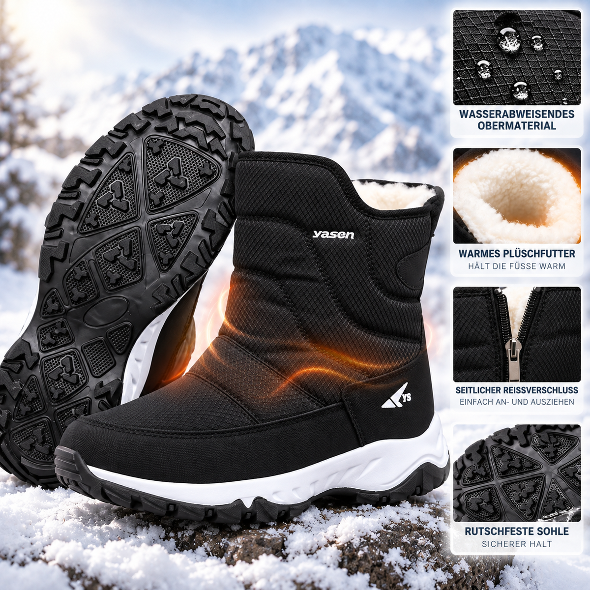 Winterstiefel für Herren Wasserdicht – ThermoStride