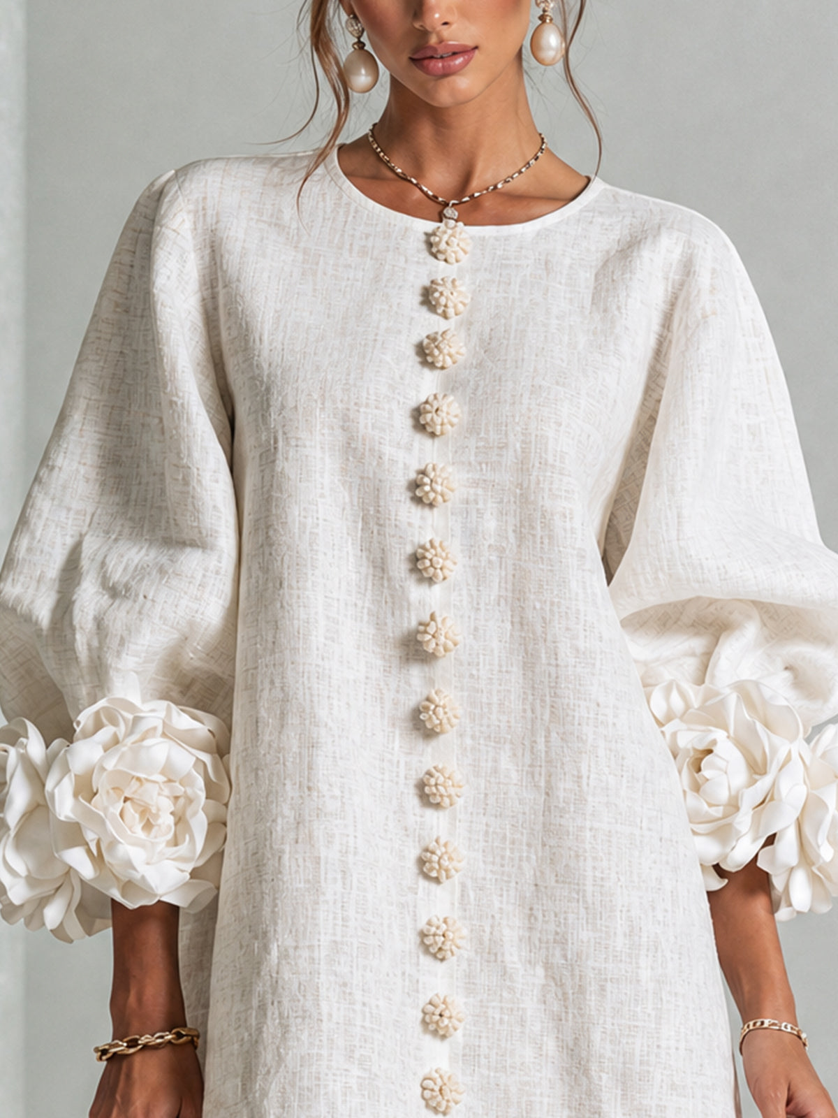 Elegantes Kleid mit Ärmeln für Damen