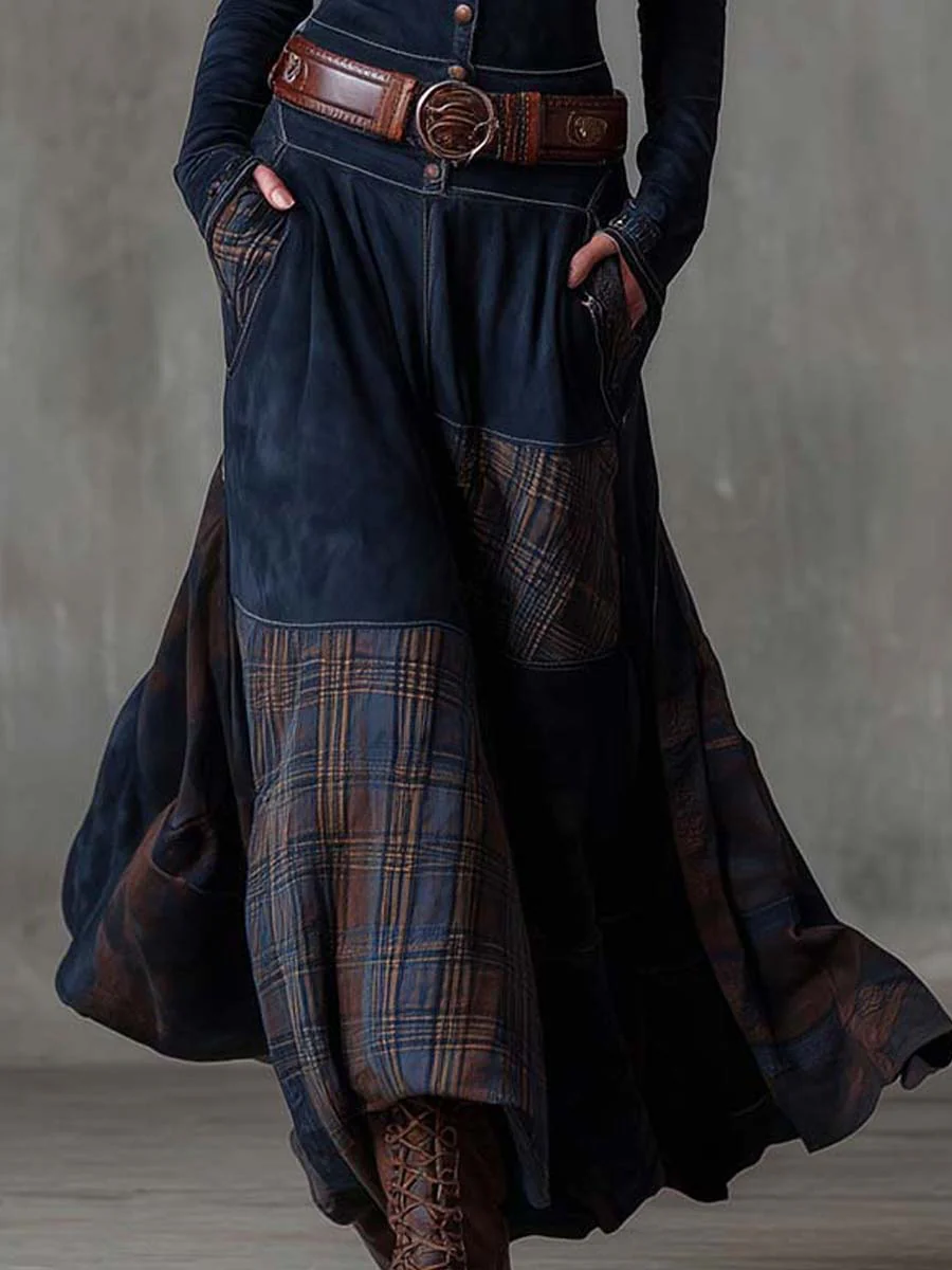 Elisa Maxi Wildleder-Kleid mit Gürtel