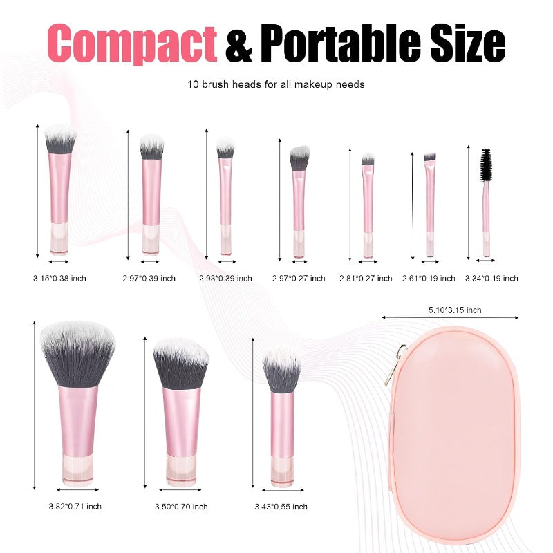 Kompakte Reise-Make-up-Pinsel